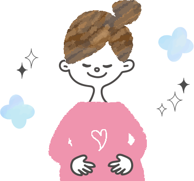 妊活中から妊娠中の女性のイメージイラスト