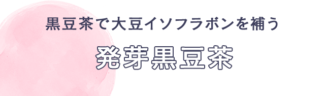 黒豆茶で大豆イソフラボンを補う　発芽黒豆茶