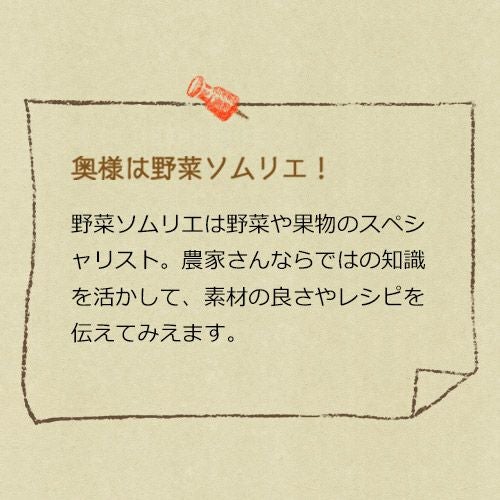 奥様は野菜ソムリエ