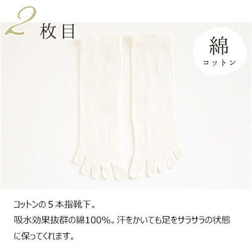履き方 2枚目 コットン