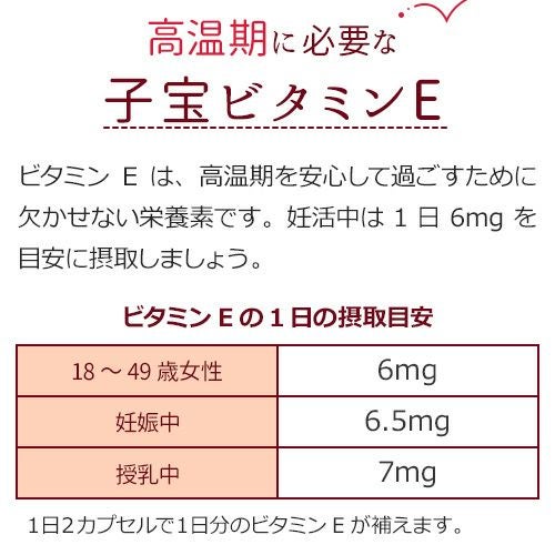 高温期に必要な子宝ビタミンE