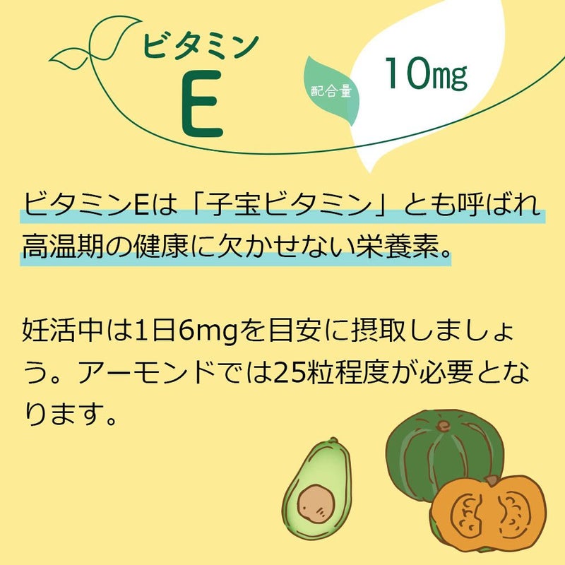 ビタミンE　配合量10㎎