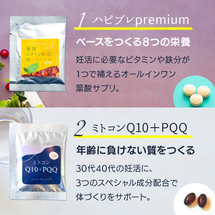 ハピブレpremium、ミトコンQ10＋PQQ